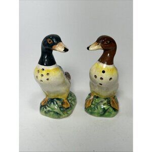 Vintage Duck Mallard Bird Salt and Pepper Shakers Ceramic Made in Japan
